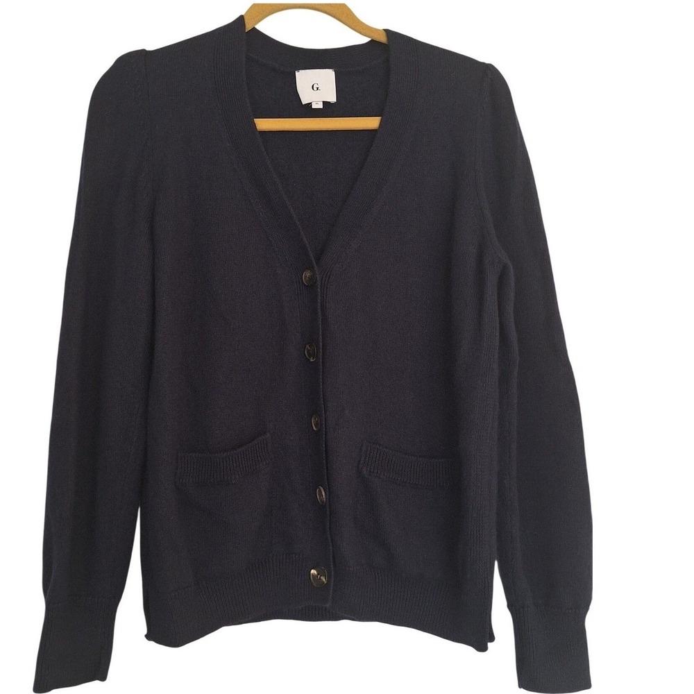 GOOP G Label‎ Blue Cardigan  Cashmere Silk Made in Italy  size XL